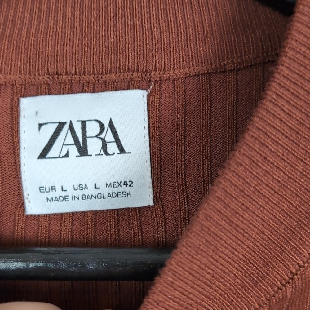 Zara Ribbed High Neck Sweater Man - Picture 4 of 6